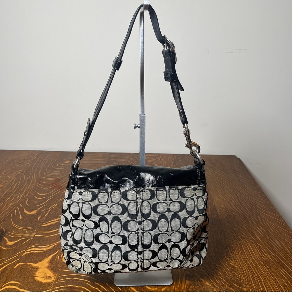 Coach Bleeker Black and Gray Signature C Hobo Bag - Picture 2 of 11